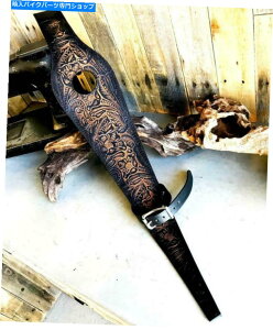 ^N ^NBIB 2004-2021n[[X|[cX^[AeB[NuEc[OU[ׂ͂ẴfɃtBbg Tank Bib 2004-2021 Harley Sportster Antique Brown Tooled Leather Fits All Models