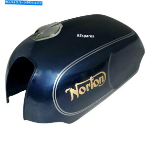 ^N Ryg[KX^NX`[+Lbvu[hm[gR}h[hX^[750 850 Fuel Pertol Gas Tank Steel + Cap Blue Painted Norton Commando Roadster 750 850