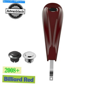 ^N n[[c[O08+̂߂̃r[hԂ̔^^N_bVR\[RKXLbv Billiard Red Low-Profile Tank Dash Console Fuel Gas Cap for Harley Touring 08+