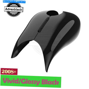 �^���N Advan Vidived Black Streded Tank Cover�t�B�b�g2008+�n�[���[�X�g���[�g���[�h�O���C�h Advan Vivid Black Stretched Tank Cover Fits 2008+ Harley Street Road Glide