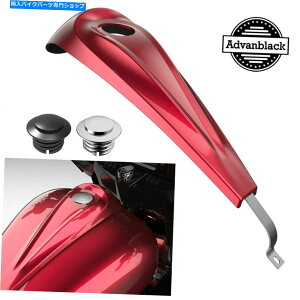 ^N Harley 2008+̂߂̃xVeBbhTOO[vt@C^N_bVR\[RKXLbv Velocity Red Sunglo Low-Profile Tank Dash Console Fuel Gas Cap for Harley 2008+