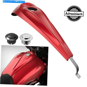 ^N n[[c[O2008+̂߂̎׈ȐԂ̔^^N_bVR\[RKXLbv Wicked Red Low-Profile Tank Dash Console Fuel Gas Cap for Harley Touring 2008+