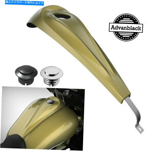 ^N n[[08+pI[uS[h[vt@C^N_bVR\[RKX^NLbv Olive Gold Low-Profile Tank Dash Console & Fuel Gas Tank Cap For Harley 08+