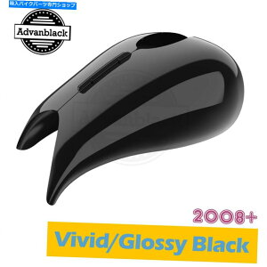 �^���N Advan Vidived�u���b�N�X�g���b�`�^���N�J�o�[�n�[���[�X�g���[�g���[�h�O���C�h�c�[�����O08+ Advan Vivid Black Stretched Tank Cover For Harley Street Road Glide Touring 08+