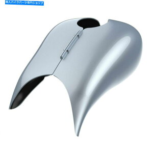 �^���N �o���N�[�_�V���o�[�X�g���b�`�^���N�J�o�[�t�B�b�g08+�n�[���[�c�[�����O�X�g���[�g���[�h�O���C�h Barracuda Silver Stretched Tank Cover Fits 08+ Harley Touring Street Road Glide