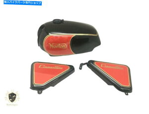 ^N m[gR}h[[hX^[ubNbhhK\^N+TChpltBbg Norton Commando Roadster Black & Red Painted Petrol Tank + Side Panel |Fit For