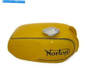 ^N LbvECStĂm[g[hX^[R}h[F̓hꂽ|SRKX^N Repro Norton Roadster Commando Yellow Painted Steel Fuel Gas Tank With Cap ECs