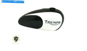 ^N ̂߂̏T140hKXR^NtBbg TRIUMPH T140 BLACK & WHITE PAINTED GAS FUEL TANK WITH CAP|Fit For