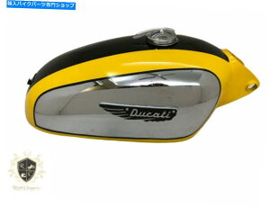^N DUCATI 350CCXNuNCG[ubNK\^N+LbvitBbgj Ducati 350Cc Scrambler Chrome Yellow Black Petrol Tank + Cap (Fit For)