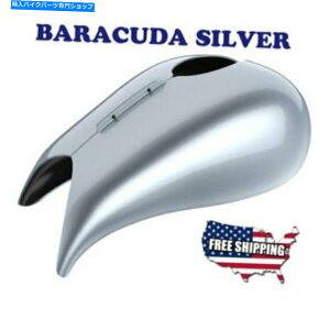 ^N č݌ɃoN[_Vo[Xgb`^NJo[tBbgn[[2008-20GNgc[O US Stock Barracuda Silver Stretch Tank Cover fit Harley 2008-20 Electra Touring