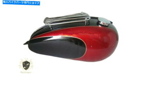 ^N ObNt[GLbvt̎GT150ƃ`F[R^Nî߂̃tBbgj Triumph T150 Black And Cherry Fuel Tank With Grill Rack & Fuel Cap (Fits For)