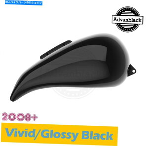 �^���N Advan Vidived�u���b�N�X�g���b�`�^���N�J�o�[�p�n�[���[�c�[�����O�X�g���[�g���[�h�O���C�h08+ Advan Vivid Black Stretched Tank Cover For Harley Touring Street Road Glide 08+