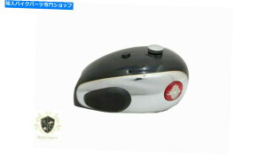 ^N BSA A7 A10ubNhNR^N+Lbv+j[pbhitBbgj BSA A7 A10 Black Painted Chrome Fuel Tank + Cap + Knee Pads (Fit For)
