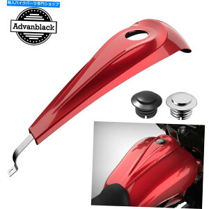 ^N 2008+n[[c[Ô߂̎׈ȐԂ^^N_bVR\[RKXLbv Wicked Red Low-Profile Tank Dash Console Fuel Gas Cap for 2008+ Harley Touring