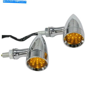 N[p[c ChromeI[goC̒eLED̓n[[_rbh\DMŜ߂̓_ŃCg Chrome Motorcycle Bullet LED Turn Signals Blinker Light For Harley Davidson DMS