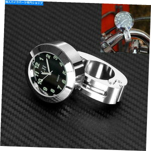 N[p[c Chrome Universal 7/8 '' 1 ''N[U[nho[}Egvv Chrome Universal 7/8'' 1'' Cruiser Handle Bar Mount Clock Watch For Motorcycle