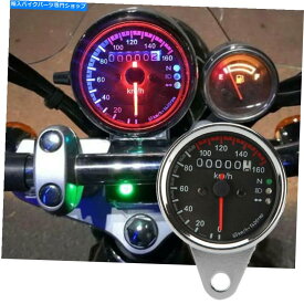 クロームパーツ Suzuki Honda YamahaのためのChromeオートバイスピードメーターODOアナログインジケーターゲージ Chrome Motorcycle Speedometer Odo Analog Indicator Gauge for Suzuki Honda Yamaha