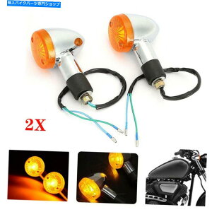 N[p[c tgA^[MCgCWP[^eۃubguNJ2s[X Front Rear Turn Signal Light Indicator Bullet Blinker Chrome For Motorcycle 2pc