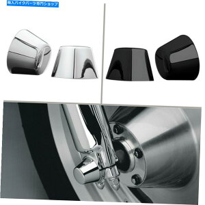 N[p[c harley davidsonc[O\tĝ߂̃yAN[/̃tgANXibcLbvJo[ Pair Chrome/Black Front Axle Nut Cap Cover For Harley Davidson Touring Softails