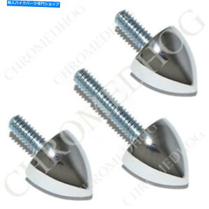 N[p[c 14Abvn[[̂߂̒ZXpCNN[rbg̃A~jEtgKX̃EBhXN[{g Short Spike Chrome Billet Aluminum Windshield Windscreen Bolt for 14-up Har