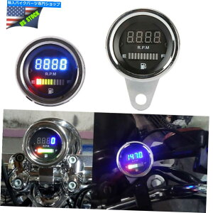 N[p[c [^[TCN2-in-1^R[^[Q[W12V}n̂߂̕ՓIȃN Motorcycle 2-in-1 Tachometer Fuel Gauge 12V Universal Chrome For Honda Yamaha