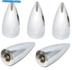 N[p[c 5NXpCN - rbgA~jE^CGAouXeLbv - ԃgbNSUV 5 Show Chrome Spike - Billet Aluminum Tire Air Valve Stem Caps - Car Truck SUV