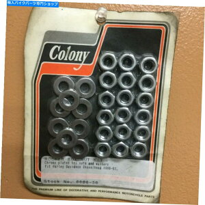 N[p[c Rj[ - 8608-36 - bJ[{bNXibcLbgAXgbNwbhwbh - N Colony - 8608-36 - Rocker Box Nut Kit, Stock Hex-Head - Chrome