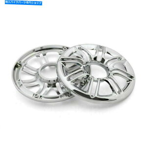 �N���[���p�[�c 2�{�X�s�[�J�[�J�o�[�O����6 �V�т̂��߂�3D���E���h���A�t�����g97-13 SF 2x Speaker Cover Grill 6 3D Round Rear Front For Touring Electra Glide 97-13 SF�y���s�A���i�z