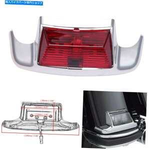 N[p[c ChromeAtF_[̃`bvYLED̃n[[_rbh\Flht Flhr Road Kinĝ߂̐ԂCg Chrome Rear Fender Tip Lens LED Red Light For HarleyDavidson FLHT FLHR Road King