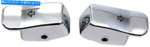 クロームパーツ Chromeターン信号スイッチボタンカバーエクステンデッドFハーレーソフトスポーツスターダイナ Chrome Turn Signal Switch Button Covers Extended f Harley Softail Sportster Dyna