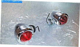 クロームパーツ 新しいクロム弾丸オートバイマーカーライトブリンク信号赤レンズ12V習慣 New Chrome Bullet Motorcycle Marker Light Blinker Signal Red Lens 12V Custom