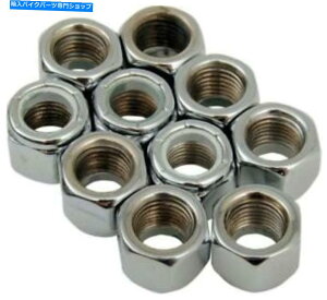 N[p[c DSN[I[goCiCCT[gbNibg10pbN3/8 "-24 DS Chrome Motorcycle Nylon Insert Lock Nut 10-Pack 3/8"-24