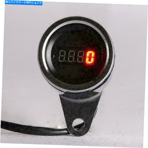 N[p[c hN[jo[TI[goCLEDfW^^R[^dvQ[W Waterproof Chrome Universal Motorcycle LED Digital Tachometer Voltmeter Gauge US