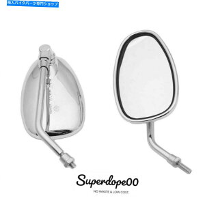 �N���[���p�[�c Honda Suzuki Kawaski 10mm�̂��߂̃N�����I�[�g�o�C���A�r���[�~���[�����s Chrome Motorcycle Rear View mirrors Long Stem For Honda Suzuki Kawaski 10mm Fast�y���s�A���i�z