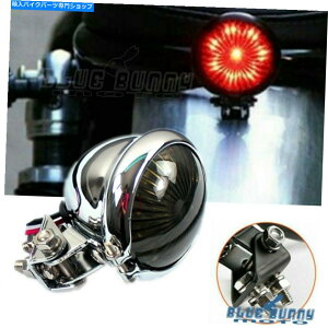 N[p[c Scrambler BobberAu[Lv̂߂̃Nx[XX^C̏^LEDXgbve[Cg Chrome Bates-Style Mini LED Stop Tail Light For Scrambler Bobber Rear Brake Lamp