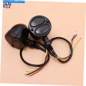 N[p[c 2s[XubNgLED^[VOiCG[bhcCCgjOu[Lṽu[LCi[ 2pc Black Retro LED Turn Signal Yellow Red Twin Light Running Brake Lamp Bli