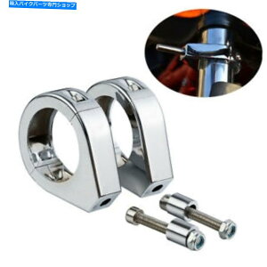 N[p[c Chrome 41mm^[VOi̍ĔzutH[NNṽn[[_CiX|[cX^[\tg Chrome 41mm Turn Signal Relocation Fork Clamp For Harley Dyna Sportster Softail