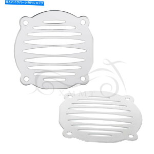 クロームパーツ 2ピースモータークロームスピーカーグリルカバーフィットハーレーエレクトラグライドFLHT 00-13 2Pcs Motor Chrome Speaker Grills Cover Fit For Harley Electra Glide FLHT 00-13