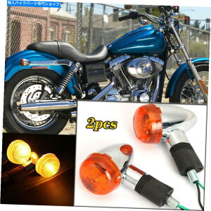 N[p[c ChromeI[goC̒eۂ̓n[[_rbh\\tgXvOt@[̂߂̐MCg Chrome Motorcycle Bullet Turn Signals Light For Harley Davidson Softail Springer