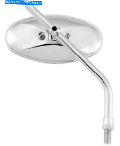 N[p[c Bikemasteȓȉ~`̒߉\Ȓ̋ẼN BikeMaster Oval Adjustable Length Mirror Right/Left Chrome