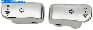 �N���[���p�[�c Chrome�^�[���M���X�C�b�`�{�^���J�o�[Extended FR Harley Suftail Dyna Sportste Chrome Turn Signal Switch Button Covers Extended fr Harley Softail Dyna Sportste�y���s�A���i�z