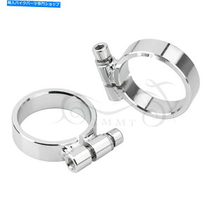 N[p[c Harley Sportster XLCH55 XL XLT̂߂̃yAI[goCN[rC|[gNv Pair Motorcycle Chrome Exhaust Port Clamps For Harley Sportster XLCH55 XL XLT