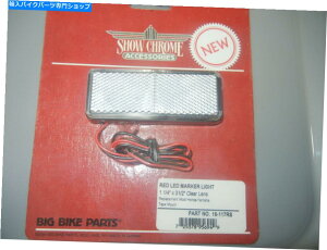N[p[c NOSV[N[LED}[J[Cg1 1/4×3 1/2 16-117RS NOS Show Chrome Red Led Marker Light 1 1/4x3 1/2 16-117RS