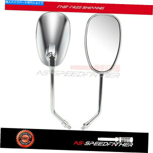 N[p[c z_ؐ̂߂2pc 10mmN[OXeI[goC̃obN~[ 2PC 10mm Chrome Long Stem Motorcycle Rearview Mirrors For Honda Suzuki Kawasaki