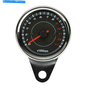 N[p[c 12V RPMI[goC^R[^Q[WLEDobNCg^bJNubN_CN[Y 12V RPM Motorcycle Tachometer Gauges LED Backlight Tach Chrome Black Dial Cruise