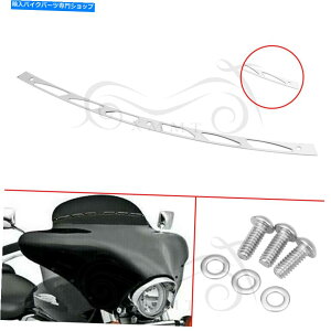 N[p[c Harley Electra Tri Glide Ultra Classic Flhtcutĝ߂̃N^tgKXg Chrome Metal Windshield Trim for Harley Electra Tri Glide Ultra Classic FLHTCUTG