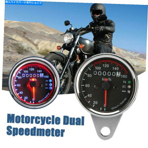 N[p[c n[[z_̂߂̃NI[goCsvXs[h[^[Xs[hQ[WLEDobNCg Chrome Motorcycle Odometer Speedometer Speed Gauge LED Backlit For Harley Honda
