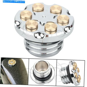 N[p[c n[[X|[cX^[[hLO_Cî߂̒eۃNA~RKX^NICLbv Bullet Chrome Aluminum Fuel Gas Tank Oil Cap For Harley Sportster Road King Dyna