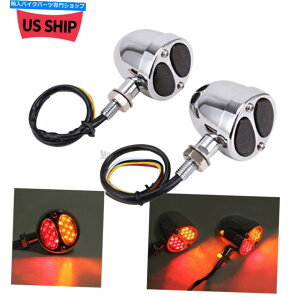 N[p[c Ao[bhN[U[̒eLED Taillightu[LCg^[MFXSB FLSTSB Amber Red Cruiser Bullet LED Taillight Brake Light Turn Signals FXSB FLSTSB