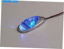 クロームパーツ LEDマーカーライト、ミニフラッシュMT。クロムボディ、ブルー（1 LED） LED MARKER LIGHTS, MINI-FLUSH MT. CHROME BODY, BLUE (1 LED)